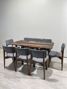 Стол кухонный обеденный прямоугольный дизайнерский лофт THETABLE RU 160х80 3.26/4.1