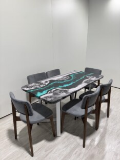 Стол кухонный обеденный прямоугольный дизайнерский лофт THETABLE RU 120х80 4.18/1.2