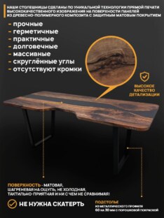 Стол компьютерный прямоугольный дизайнерский лофт THETABLE 200х90 3.1/2.1