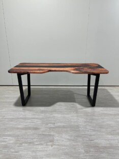 Стол компьютерный с вырезом дизайнерский лофт THETABLE RU 140х80 3.8/2.1