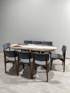 Стол кухонный обеденный овальный дизайнерский лофт THETABLE RU 180х80 3.22/2.2 Стол кухонный обеденный овальный дизайнерский лофт THETABLE RU 180х80 3.22/2.2