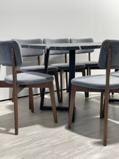 Стол кухонный обеденный прямоугольный дизайнерский лофт THETABLE RU 160х80 2.12.2/1.1