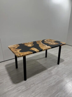 Стол кухонный обеденный прямоугольный дизайнерский лофт THETABLE RU 102х69 2.73/11.1