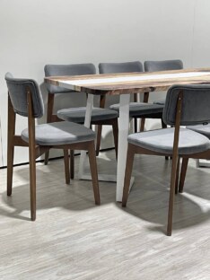 Стол кухонный обеденный прямоугольный дизайнерский лофт THETABLE RU 180х80 3.22/1.2