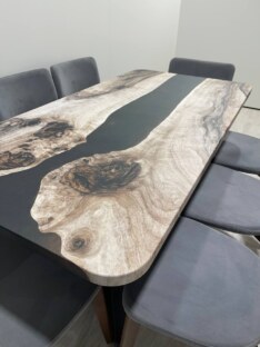 Стол кухонный обеденный прямоугольный дизайнерский лофт THETABLE RU 180х80 3.30/3.1