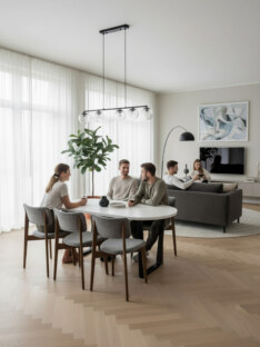 Стол кухонный обеденный овальный дизайнерский лофт THETABLE RU 140х80 2.23/2.1