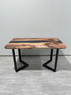 Стол кухонный обеденный прямоугольный дизайнерский лофт THETABLE RU 140х80 3.12/3.1