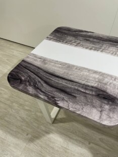 Стол компьютерный с вырезом дизайнерский лофт THETABLE RU 180х80 3.23/2.2