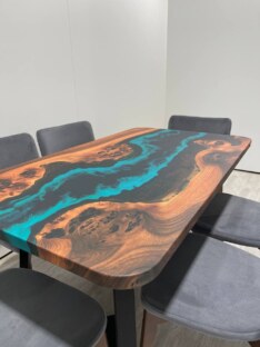 Стол кухонный обеденный прямоугольный дизайнерский лофт THETABLE RU 140х80 4.5/1.1