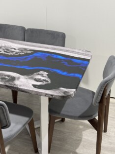 Стол кухонный обеденный прямоугольный дизайнерский лофт THETABLE RU 120х80 4.17/3.2