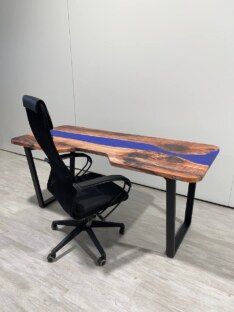 Стол компьютерный с вырезом дизайнерский лофт THETABLE 160х80 3.2/2.1