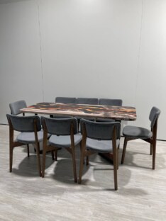 Стол кухонный обеденный прямоугольный дизайнерский лофт THETABLE RU 180х80 4.15/3.1