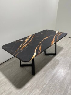 Стол кухонный обеденный прямоугольный дизайнерский лофт THETABLE RU 180х80 2.7/1.1