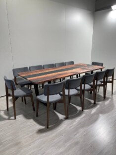 Стол кухонный обеденный прямоугольный дизайнерский лофт THETABLE RU 250х100 3.8/2.1