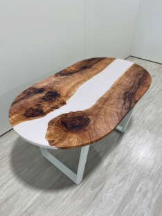 Стол кухонный обеденный овальный дизайнерский лофт THETABLE RU 220х90 3.11/2.2