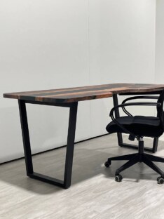 Стол компьютерный с вырезом дизайнерский лофт THETABLE RU 180х80 3.26/2.1