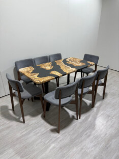 Стол кухонный обеденный прямоугольный дизайнерский лофт THETABLE RU 200х90 2.73/1.1