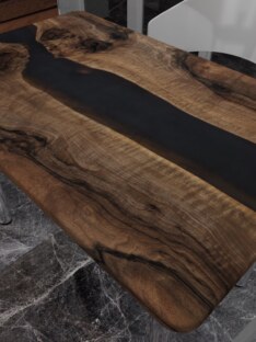 Стол кухонный обеденный прямоугольный дизайнерский лофт THETABLE RU 102х69 3.1/11.3