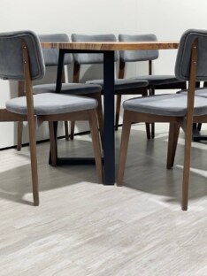 Стол кухонный обеденный прямоугольный дизайнерский лофт THETABLE RU 120х80 1.18/1.1