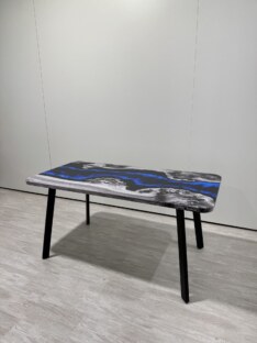 Стол кухонный обеденный прямоугольный дизайнерский лофт THETABLE RU 160х80 4.17/4.1