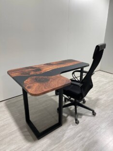 Стол компьютерный угловой дизайнерский лофт THETABLE RU 150х100 3.1/3.1