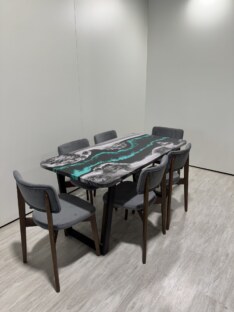 Стол кухонный обеденный прямоугольный дизайнерский лофт THETABLE RU 200х90 4.18/2.1