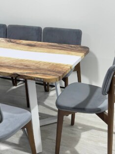 Стол кухонный обеденный прямоугольный дизайнерский лофт THETABLE RU 180х80 3.24/1.2