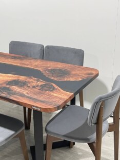 Стол кухонный обеденный прямоугольный дизайнерский лофт THETABLE RU 160х80 3.1/3.1
