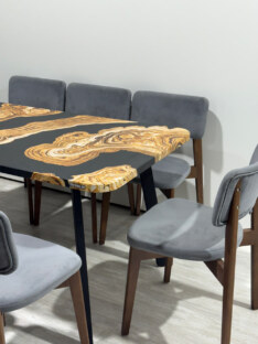 Стол кухонный обеденный прямоугольный дизайнерский лофт THETABLE RU 160х80 2.73/4.1