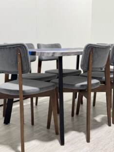 Стол кухонный обеденный прямоугольный дизайнерский лофт THETABLE RU 160х80 4.17/4.1