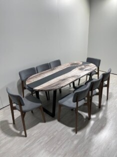 Стол кухонный обеденный овальный дизайнерский лофт THETABLE RU 200х90 3.30/2.1 Стол кухонный обеденный овальный дизайнерский лофт THETABLE RU 200х90 3.30/2.1