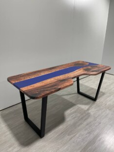 Стол компьютерный с вырезом дизайнерский лофт THETABLE 160х80 3.2/2.1