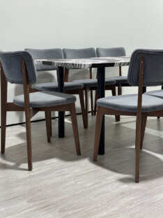 Стол кухонный обеденный прямоугольный дизайнерский лофт THETABLE RU 140х80 2.72/11.1