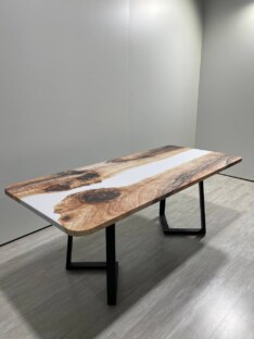 Стол кухонный обеденный прямоугольный дизайнерский лофт THETABLE RU 220х90 3.18/1.1