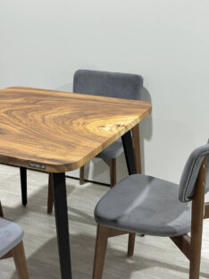 Стол кухонный обеденный квадратный дизайнерский лофт THETABLE 80х80 9.2/6.1