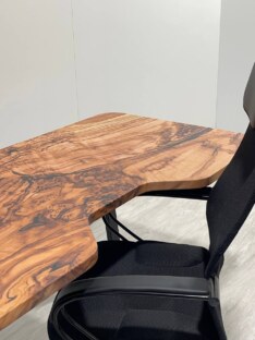 Стол компьютерный с вырезом дизайнерский лофт THETABLE RU 120х80 1.18/2.1 Стол компьютерный с вырезом дизайнерский лофт THETABLE RU 120х80 1.18/2.1