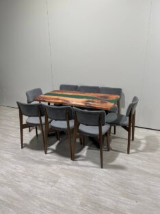 Стол кухонный обеденный прямоугольный дизайнерский лофт THETABLE RU 140х80 3.10/1.1