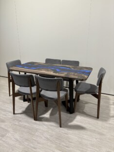 Стол кухонный обеденный прямоугольный дизайнерский лофт THETABLE RU 200х90 4.8/1.1