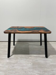 Стол кухонный обеденный прямоугольный дизайнерский лофт THETABLE RU 120х80 4.5/4.1