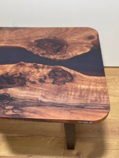 Стол письменный с вырезом дизайнерский лофт THETABLE 200х90 3.1/2.1