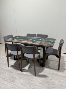 Стол кухонный обеденный прямоугольный дизайнерский лофт THETABLE RU 120х80 4.9/3.1