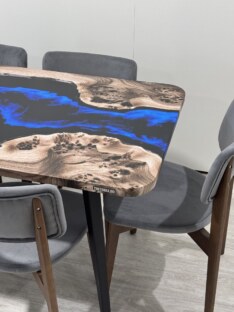 Стол кухонный обеденный прямоугольный дизайнерский лофт THETABLE RU 120х80 4.12/6.1