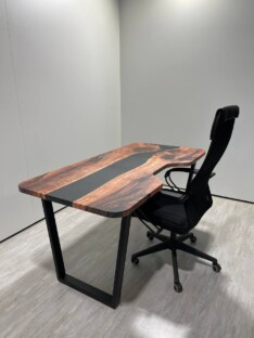 Стол компьютерный с вырезом дизайнерский лофт THETABLE 160х80 3.8/2.1