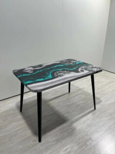 Стол кухонный обеденный прямоугольный дизайнерский лофт THETABLE RU 120х80 4.18/6.1