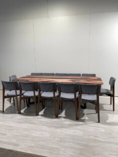 Стол кухонный обеденный прямоугольный дизайнерский лофт THETABLE 250х100 3.8/1.1