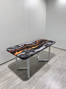 Стол кухонный обеденный прямоугольный дизайнерский лофт THETABLE RU 140х80 4.20/3.2
