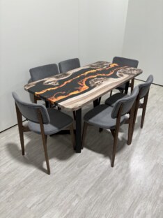 Стол кухонный обеденный прямоугольный дизайнерский лофт THETABLE RU 140х80 4.15/3.1