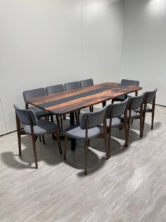 Стол кухонный обеденный прямоугольный дизайнерский лофт THETABLE RU 220х90 3.1/3.1