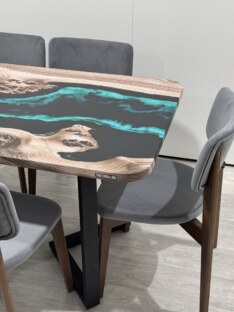 Стол кухонный обеденный прямоугольный дизайнерский лофт THETABLE RU 140х80 4.13/3.1