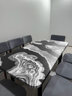 Стол кухонный обеденный прямоугольный дизайнерский лофт THETABLE RU 140х80 2.72/11.1